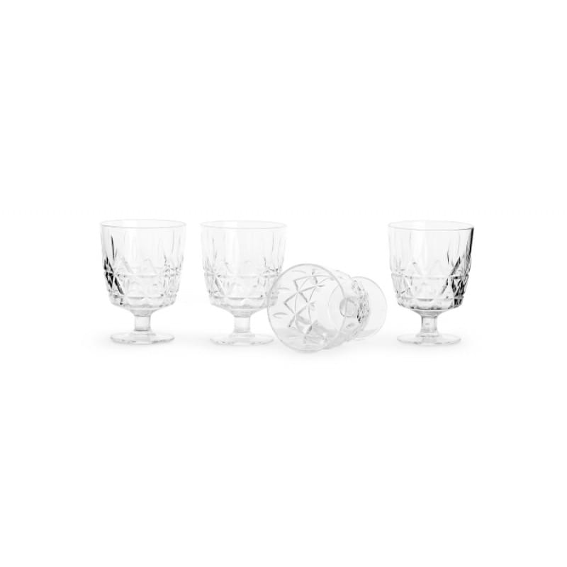 Sagaform picknickglazen set - 300ml - plexiglas - 4 stuks - geschenkverpakking