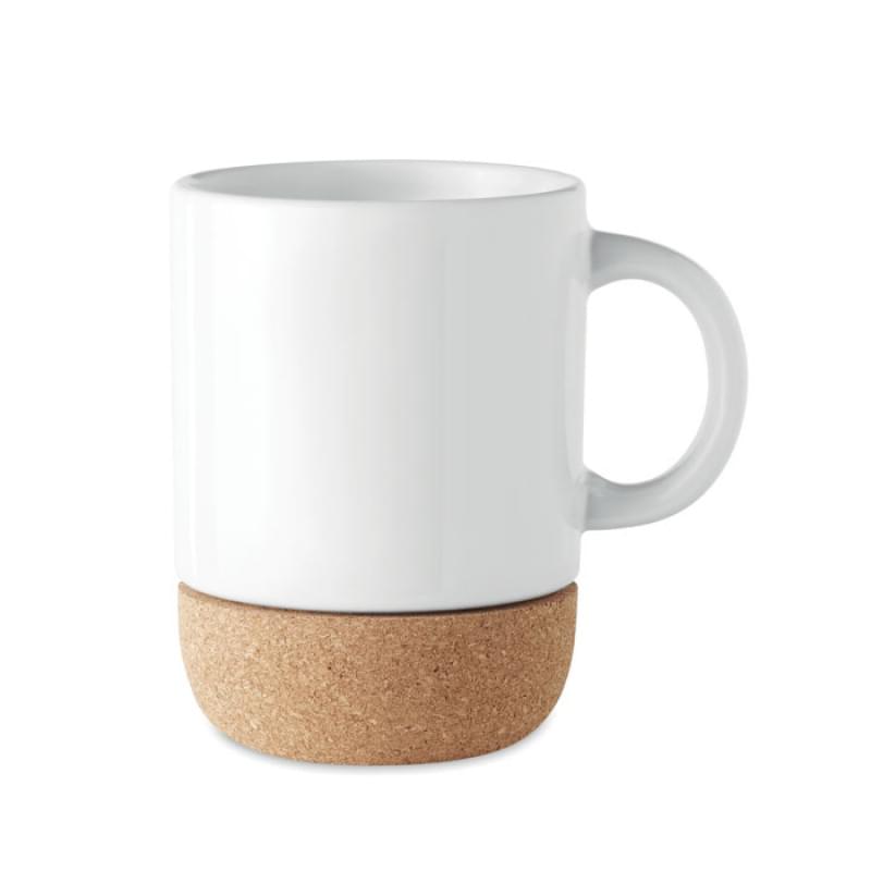 Sublimatie mok 300ml - keramiek - bodem van kurk 