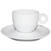 Elegant koffiekop en schotel - 150ml - porselein - wit 