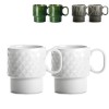Sagaform koffiemok 250ml - keramiek - gekleurd - 2 stuks - geschenkverpakking
