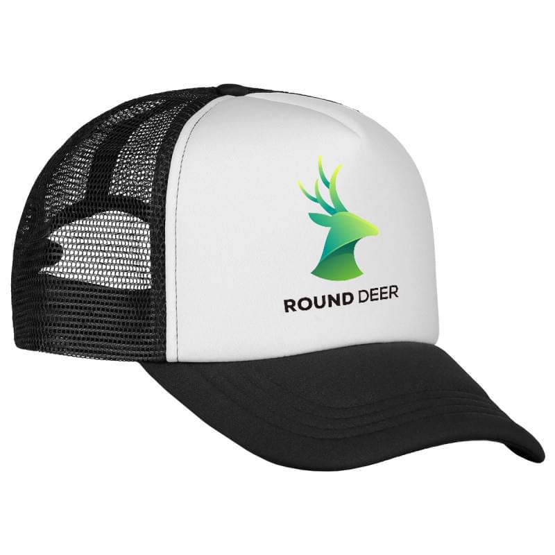 Trucker cap - nylon en polyester - 5 panelen - foam voorzijde - druksluiting