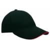 Brushed twill cap - katoen - 6 panelen - zilveren gespsluiting