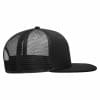 High profile trucker cap - polyester en acryl - 6 panelen - platte klep - druksluiting
