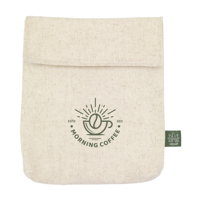 Hemp broodzak - hennep - klittenbandsluiting