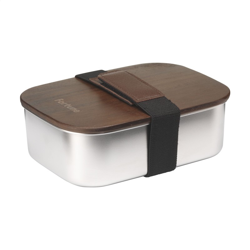 Madera RCS lunchbox 1.7L - gerecycled RVS - houten deksel - afsluitring