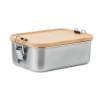 Sonabox lunchbox 750ml - RVS - bamboe deksel - klemsluiting