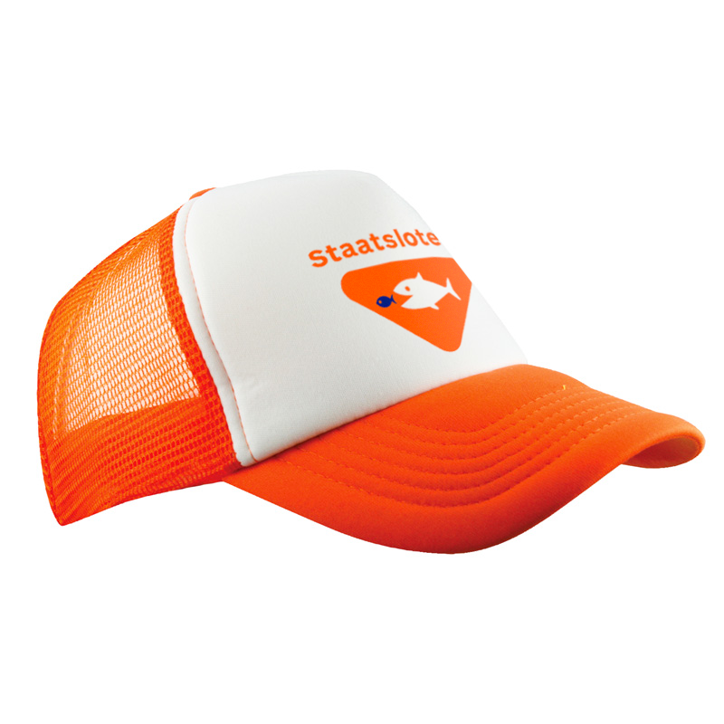 Original trucker cap - nylon en polyester - 5 panelen - foamvoorzijde met meshzijkanten - druksluiting