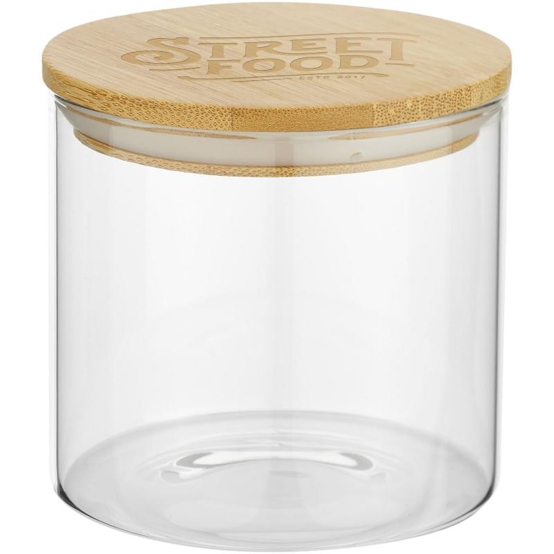 Seasons Boley voedselcontainer 320ml - glas - bamboe deksel