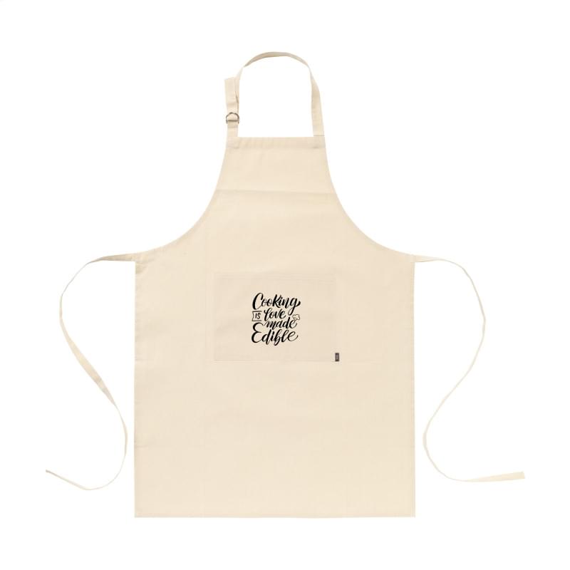Cocina schort - 90x65 cm - gerecycled katoen - 160 g/m² - opgestikte zak - verstelbare nekband