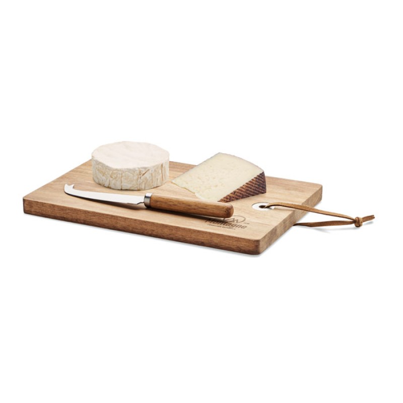 Kaasplank 29 x 26 cm - acacia hout - 2-delig