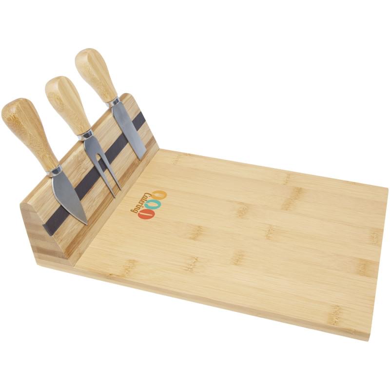 Mancheg kaasplank 30 x 20,2 cm - bamboe - met magneethouder
