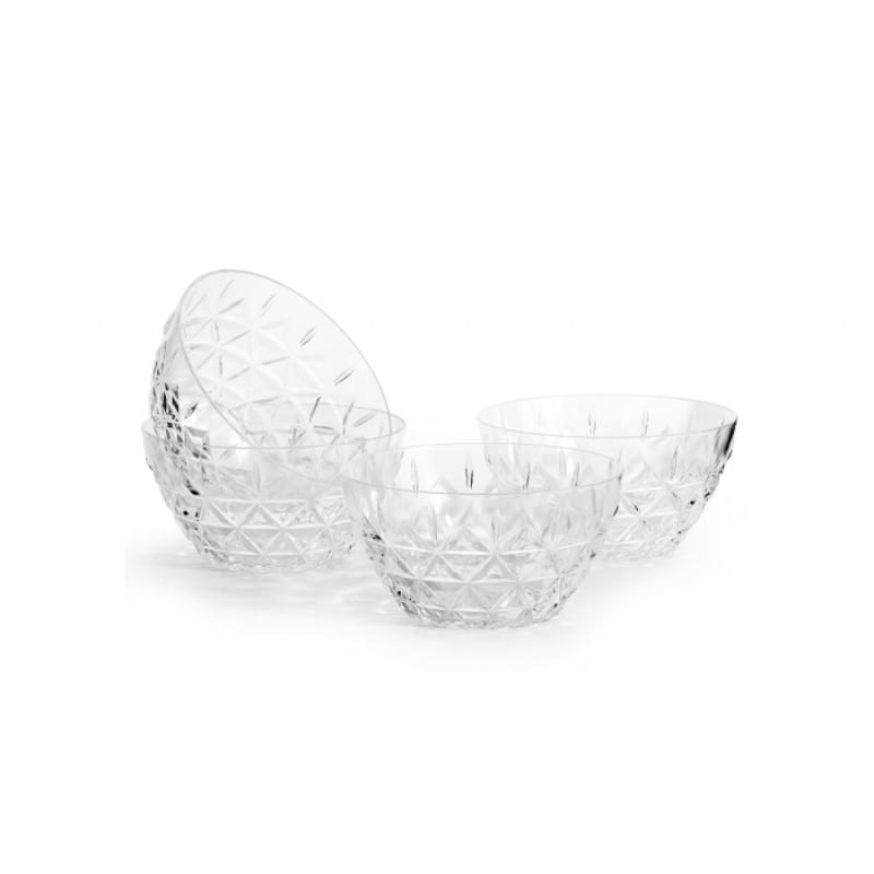 Sagaform picknickschaal - Ø 13.4 cm - acryl - 4 stuks - geschenkverpakking