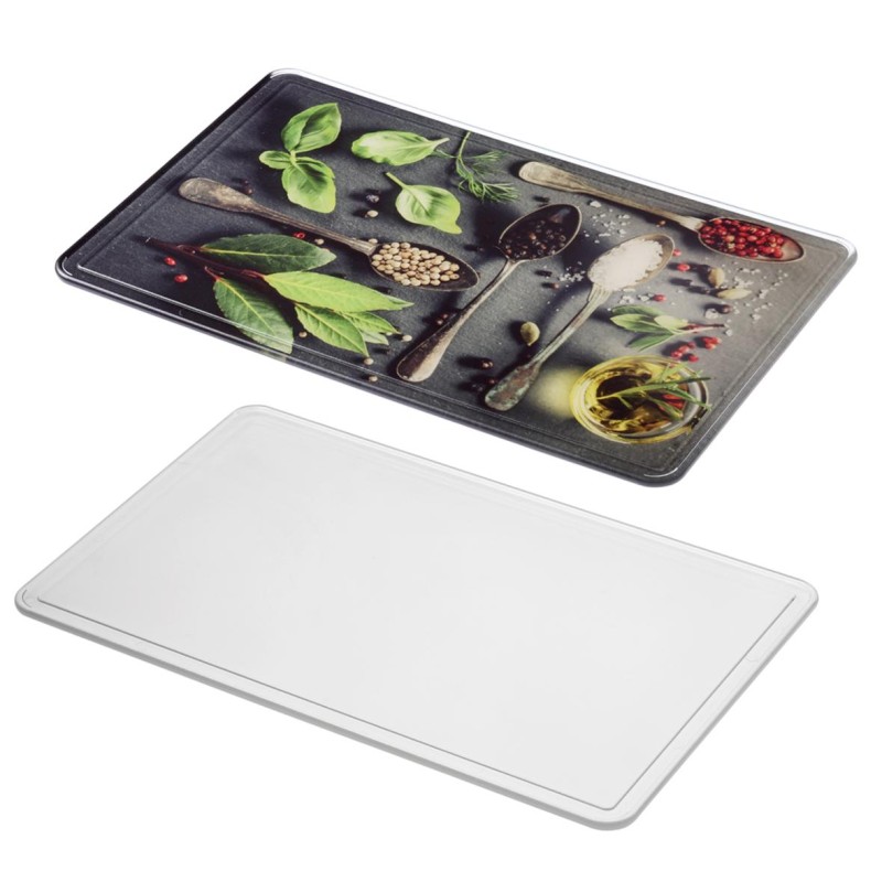 Universal snijplank - 22x14x0.4 cm - kunststof - met saprand