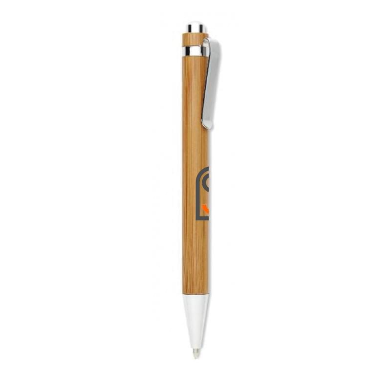 Sumatra balpen - bamboe - blauwe inkt - metalen details