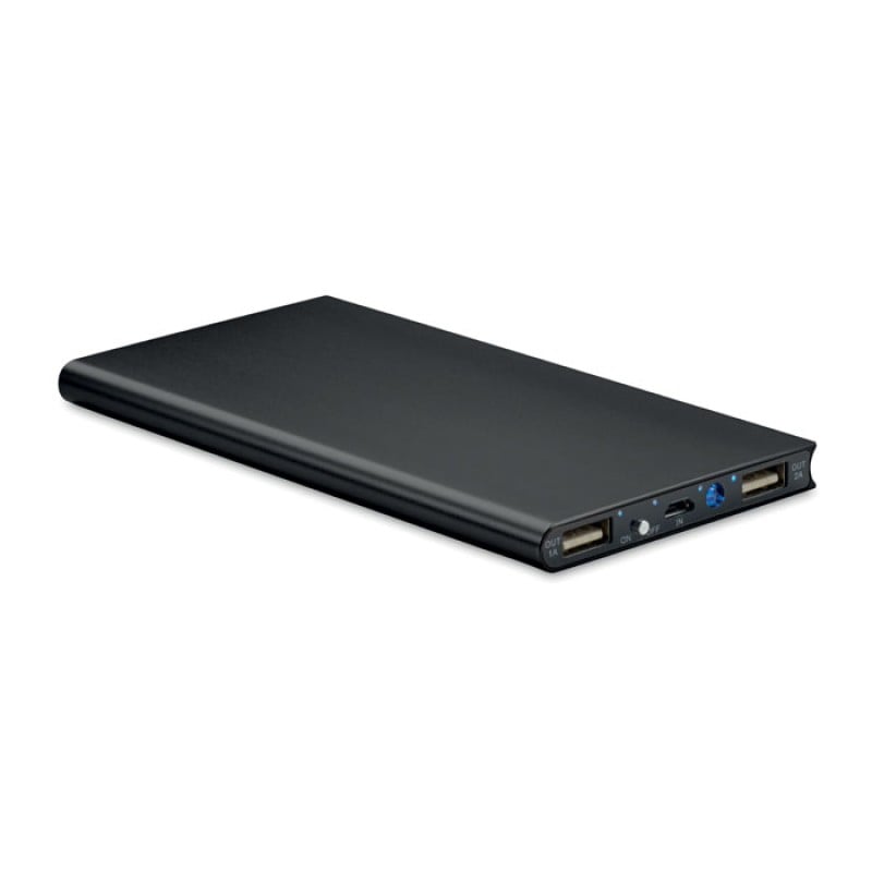 Solar powerbank - 8.000mAh - aluminium - zonne-energie - plat ontwerp