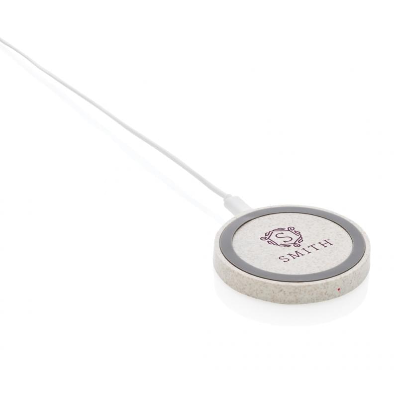 Alarmklok - 5W - bamboe - met draadloze oplader