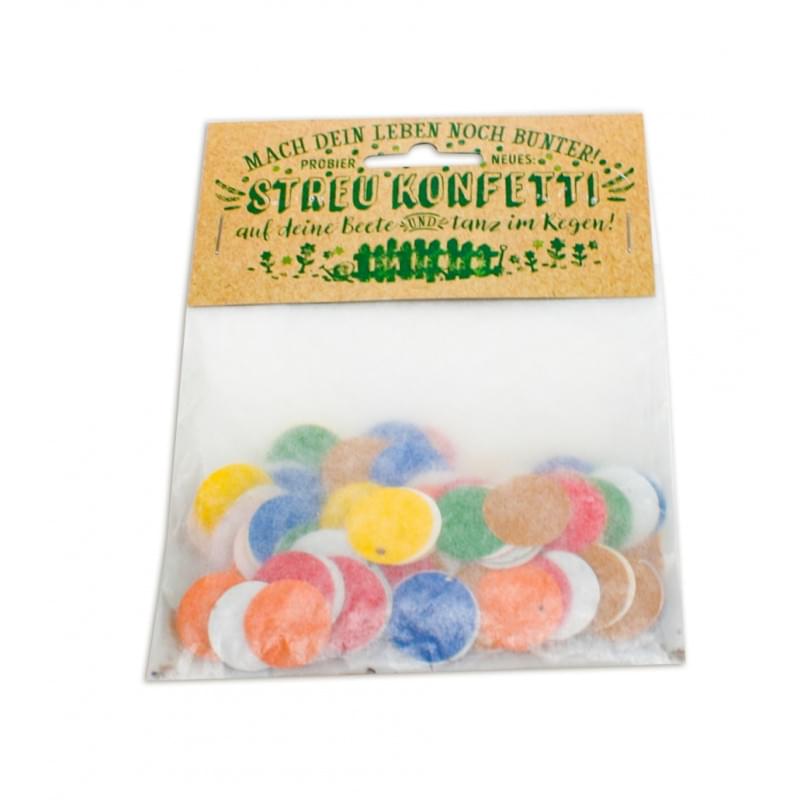 Zakje zaadpapier confetti