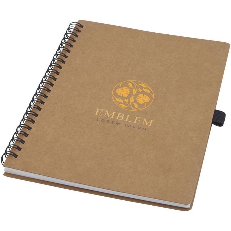 Cobble A5 wire-o gerecycled kartonnen notitieboek met steenpapier
