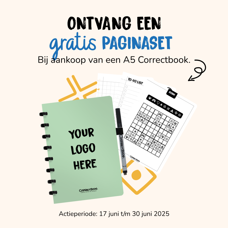 Correctbook original notitieboek - A5 - uitwisbaar - met pen