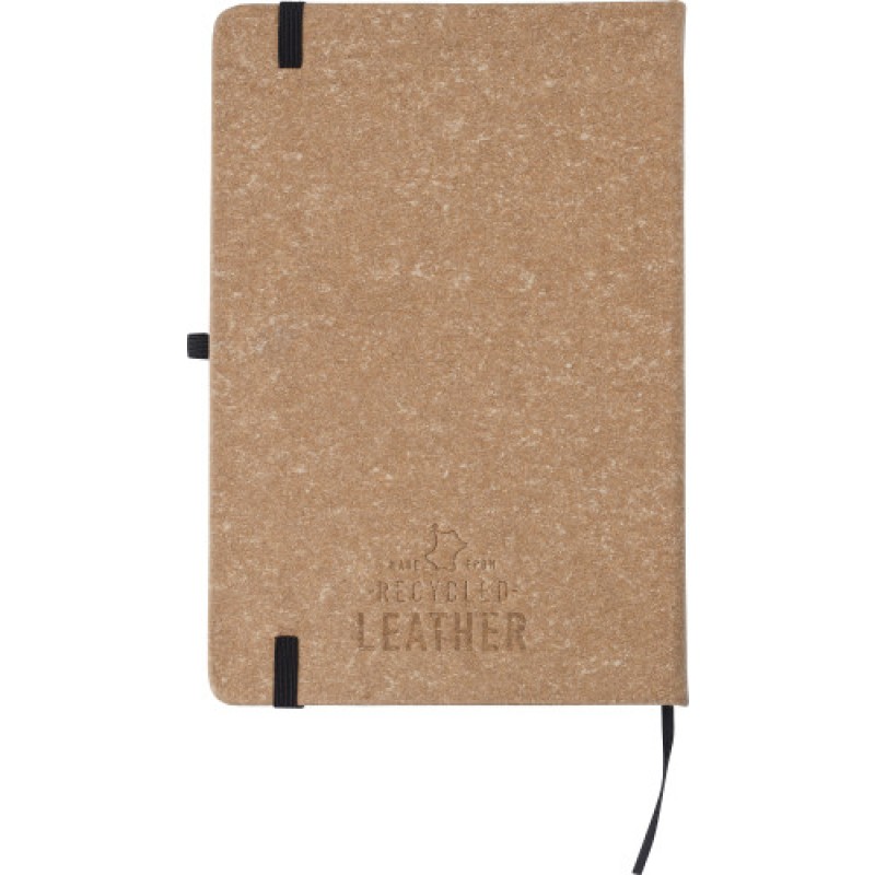 Gerecycled leren notitieboekje (A5) Gianna