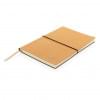 Notitieboek - A5 - gerecycled leer - 80 vellen - gelinieerd - softcover