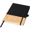 Evora notitieboek - A5 - kurk en PU - 80 vellen - gelinieerd - gekleurd sluitelastiek en lint - geschenkverpakking