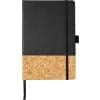 Evora notitieboek - A5 - kurk en PU - 80 vellen - gelinieerd - gekleurd sluitelastiek en lint - geschenkverpakking
