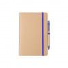 Esteka notitieboek - A5 - gerecycled karton - 60 vellen - pennenhouder en sluitelastiek - inclusief balpen