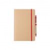Esteka notitieboek - A5 - gerecycled karton - 60 vellen - pennenhouder en sluitelastiek - inclusief balpen