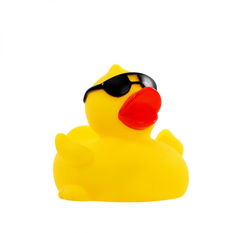 Piepende eend met sunglases