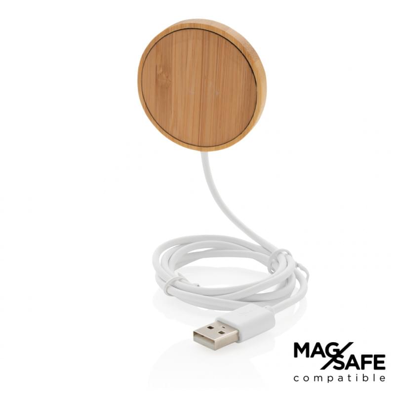 Oplader - 10W - bamboe - magnetisch - draadloos