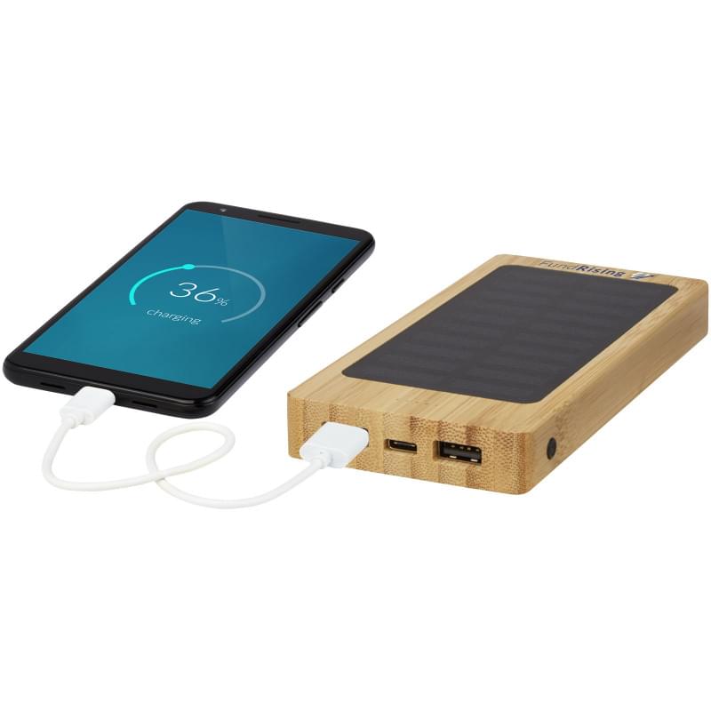 Alata powerbank - 8.000mAh - bamboe - zonne-energie