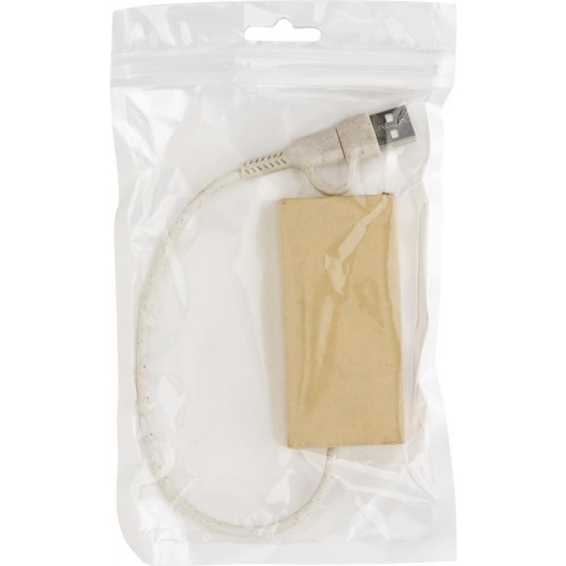Aluminium en gerecycled papier USB-hub Paulo