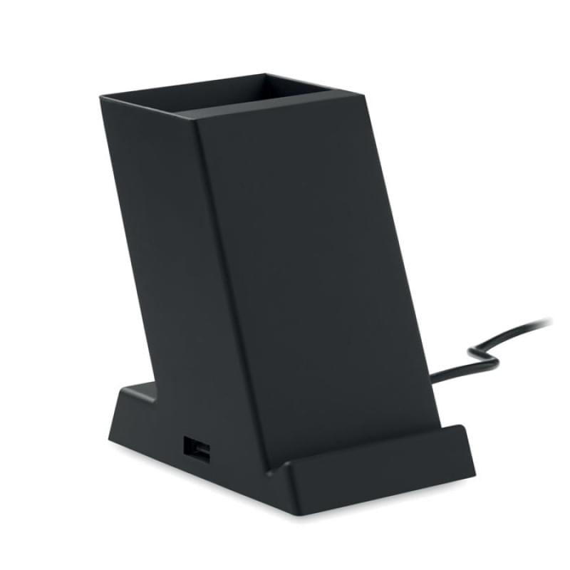 Block oplader - 15W - kunststof - draadloos - pennenhouder - telefoonstandaard