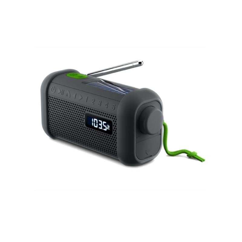 Muse radio Bluetooth speaker met solar en opwindmechanisme