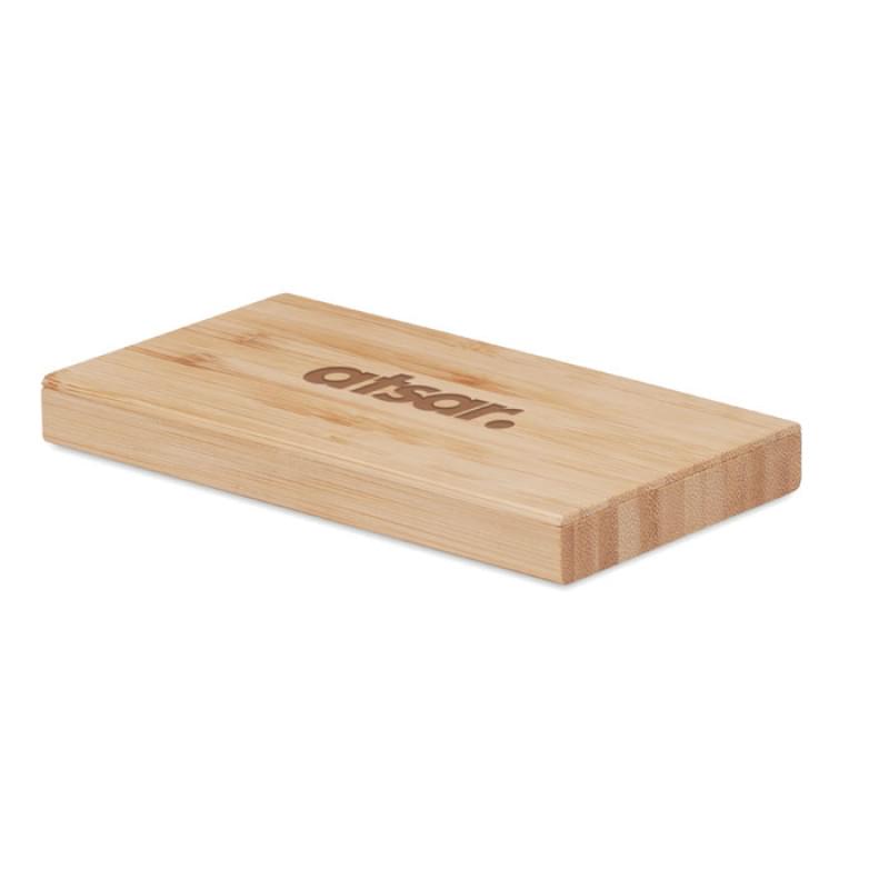 Solar powerbank 4000 mAh bamboe