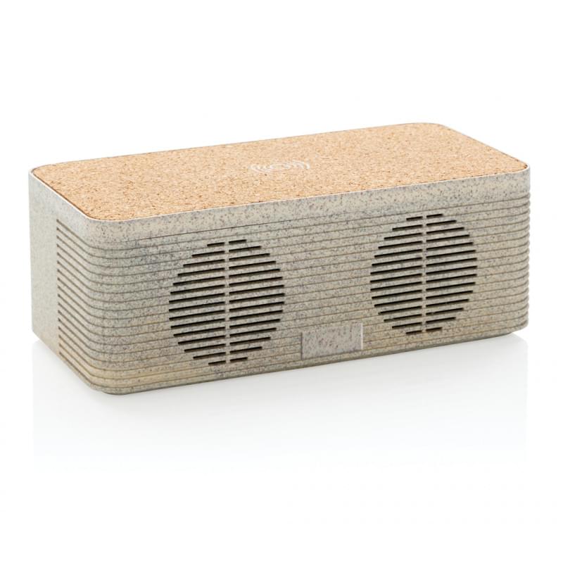 Speaker - 5W - tarwestro en kunststof - met draadloze oplader - 150 cm type-C kabel