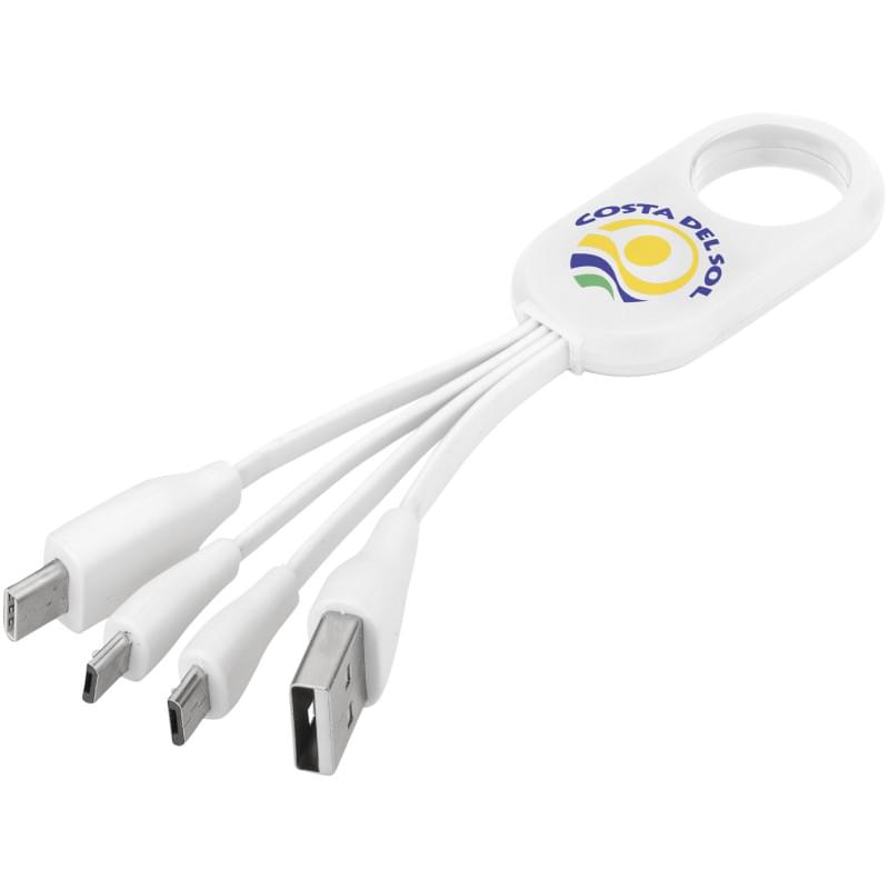 The Troup 4 in 1 oplaadkabel - kunststof - type C clip