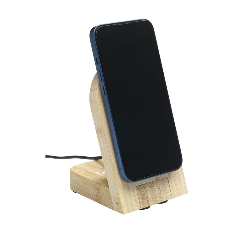 Walter Wallet snellader - 15W - bamboe - draadloos - magnetisch - telefoonstandaard