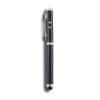 4 in 1 stylus balpen - messing - zwarte inkt - zaklamp - laser pointer
