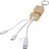 Sutton sleutelhanger - bamboe - telefoonhouder - met oplaadkabels