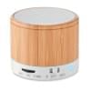Round bamboo bluetooth luidspreker