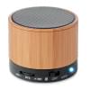 Round bamboo bluetooth luidspreker
