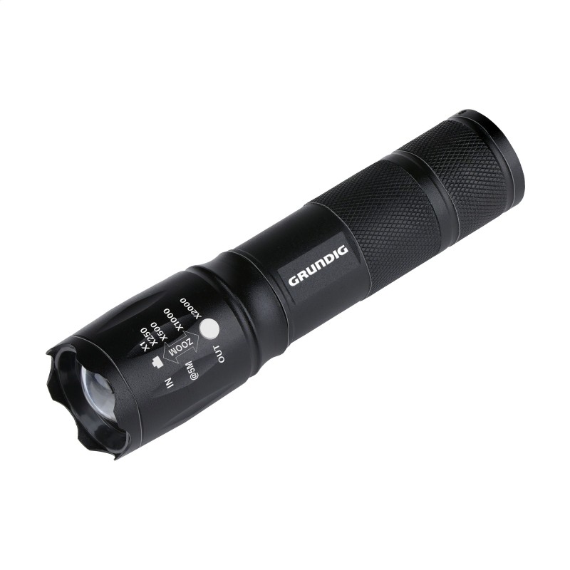 Grundig zaklamp - aluminium - LED - zoomfunctie