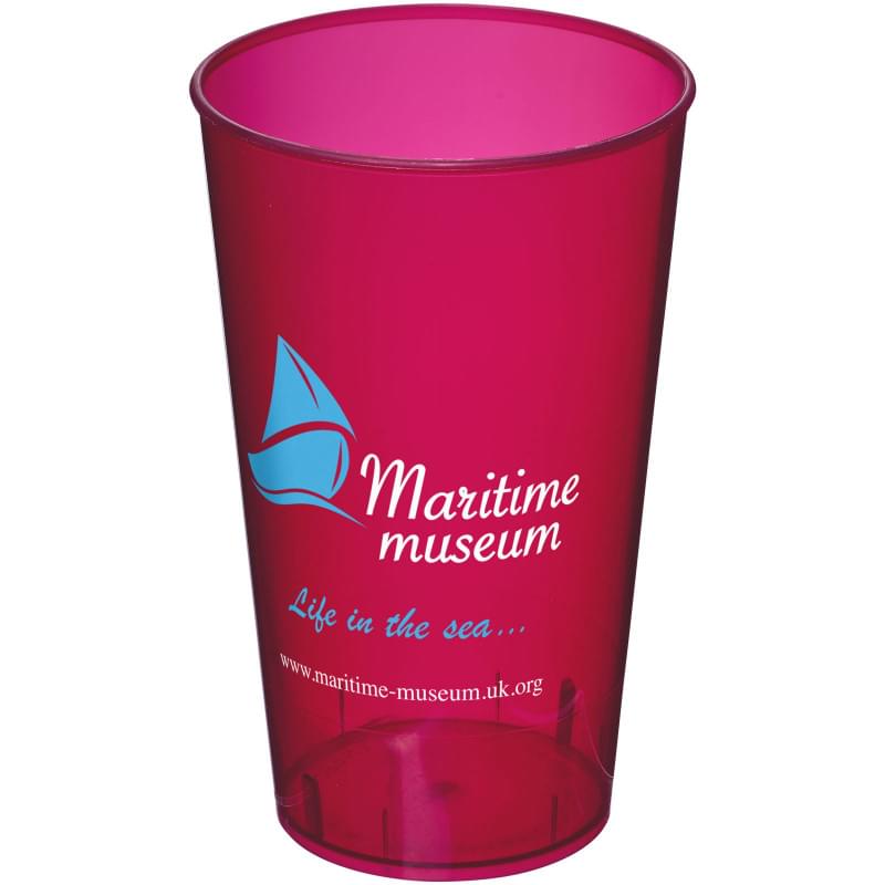 Arena beker 375ml - PP - herbruikbaar - stapelbaar - gekleurd