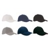 Brushed twill cap - katoen - 6 panelen - zilveren gespsluiting