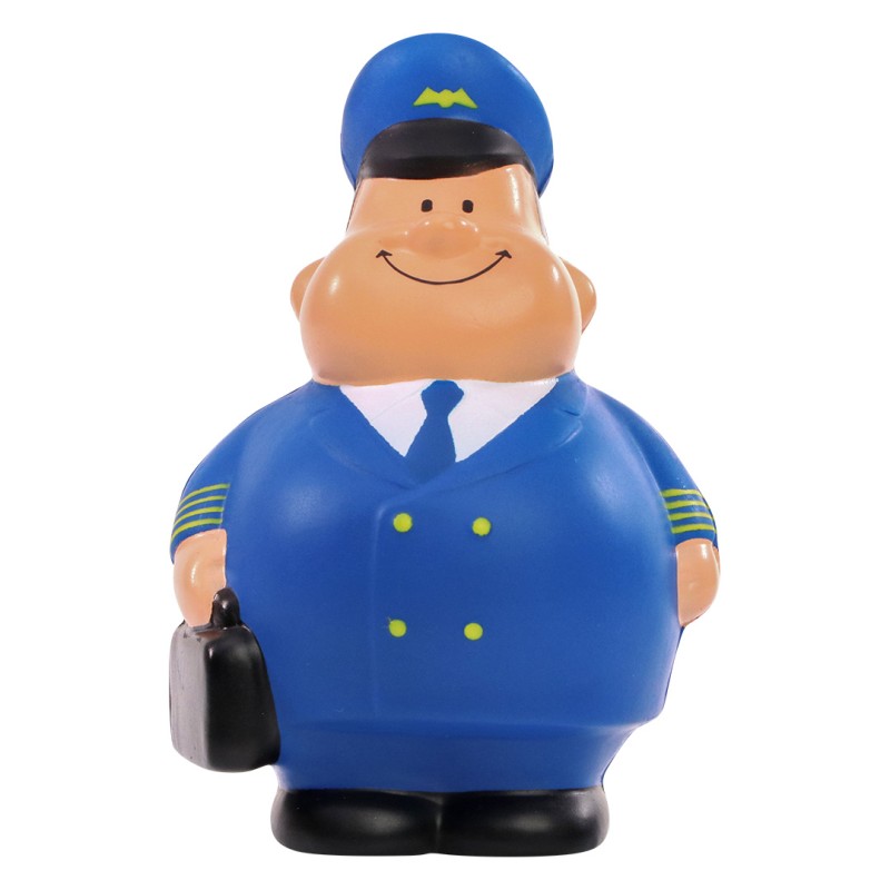 Bert® anti stress figuur - piloot - 10 cm