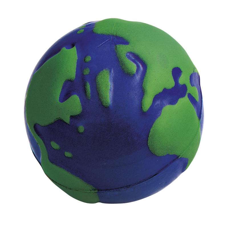 anti-stress bal - aardbol - Ø 6,5 cm - kunststof