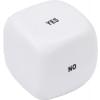 anti-stress bal - dobbelsteen - met tekst - 4,8 cm - PU