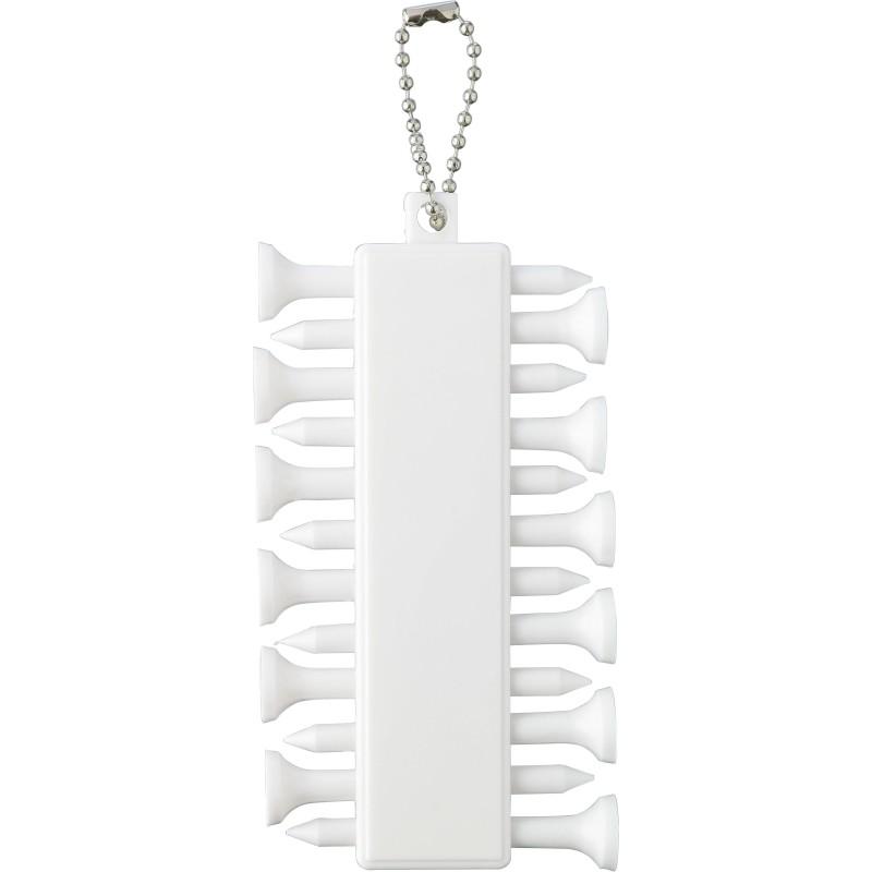 Aveline golf tee-set - recycled ABS - 12 tees - met metalen koord